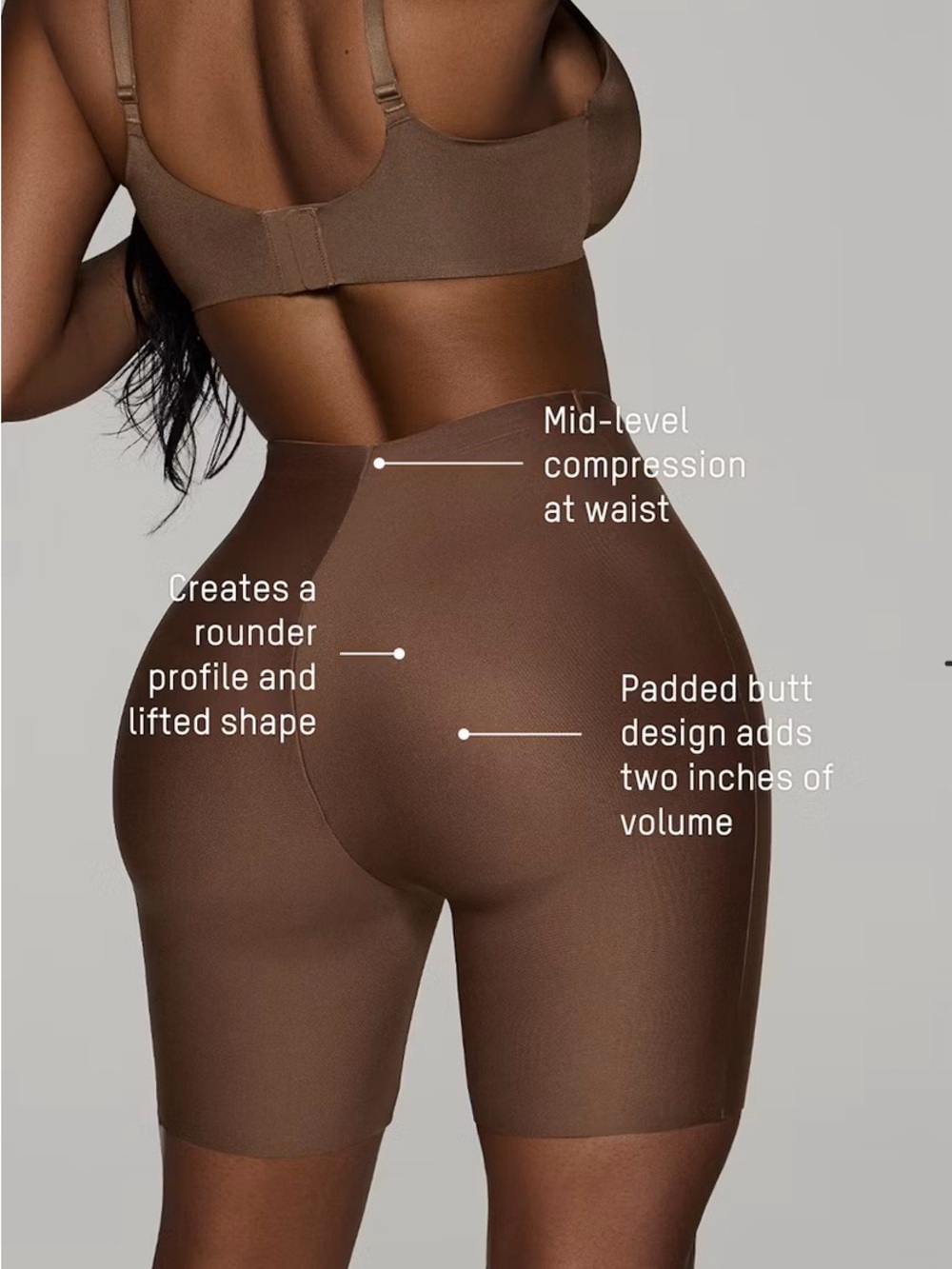 NWT SKIMS Butt Enhancing Padded High-Waist Smoothing Shaper Shorts-Sand -XS - Picture 5 of 14